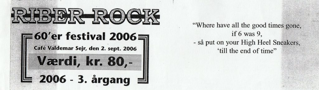 TIME OUT - RIBER ROCK 2006 VÆRDIKUPON